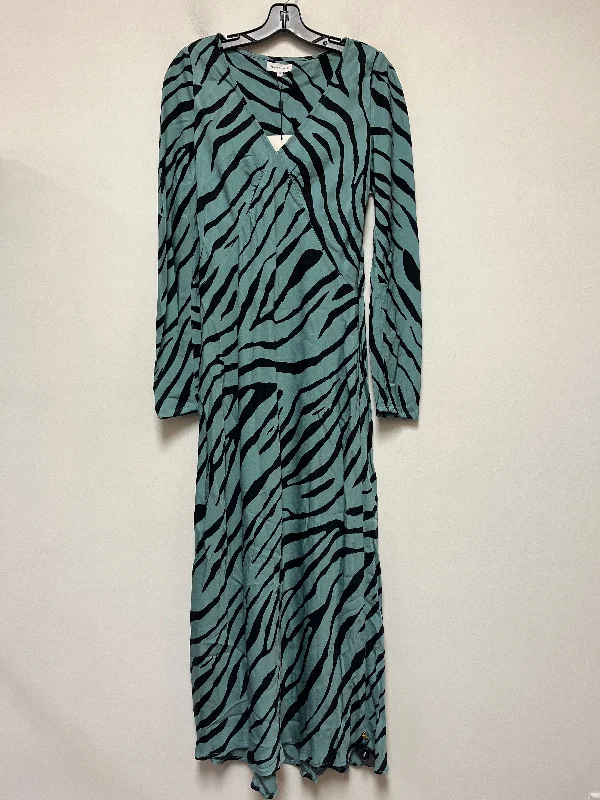 Black & Blue Dress Casual Maxi Clothes Mentor, Size S