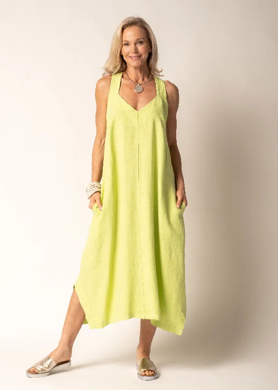 Dahlia Dress in Lime Splice