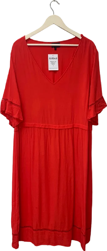 Live Unlimited Red V-Neck Dress UK 26