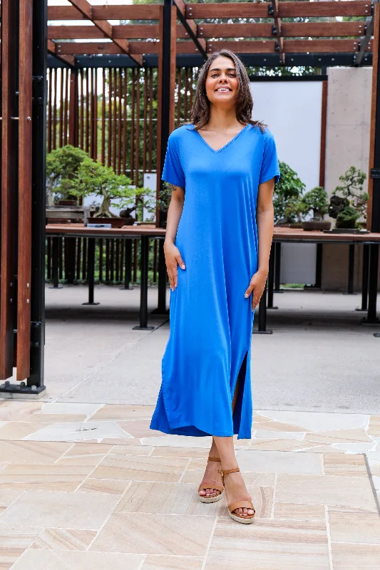 T-Shirt Maxi Dress | Ocean | FINAL SALE