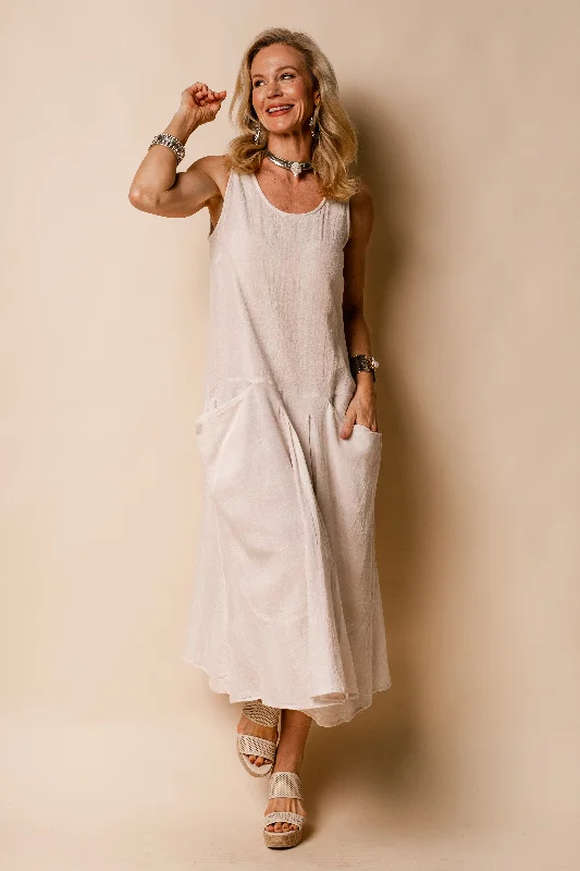 Tiara Cotton Dress in Blush