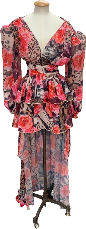 Wanderdoll Multicolour Floral and Animal Print Dress UK 6-8