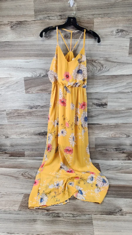 Yellow Dress Casual Maxi Sienna Sky, Size M