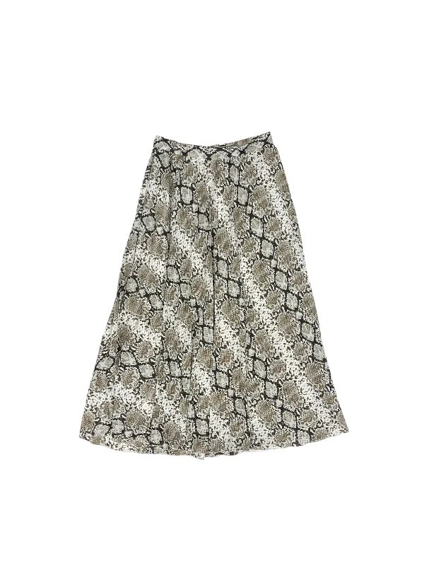 Skirt Maxi By Banana Republic In Snakeskin Print, Size: 0