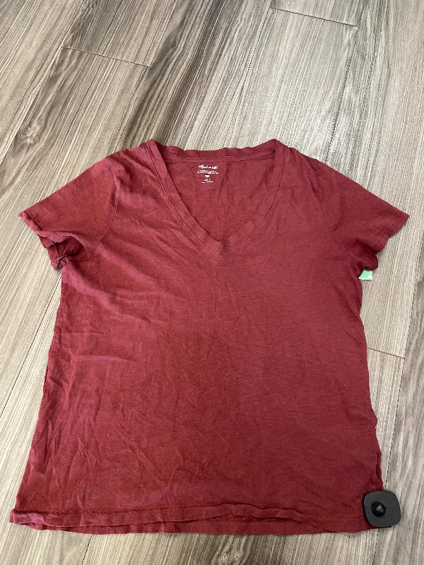 Top Short Sleeve By Madewell In Red, Size: M