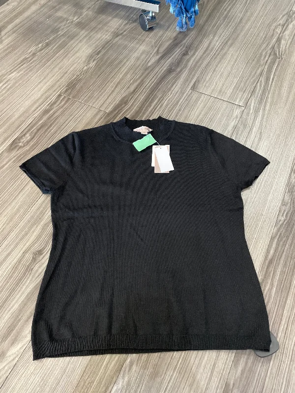 Top Short Sleeve By Philosophy In Black, Size: L