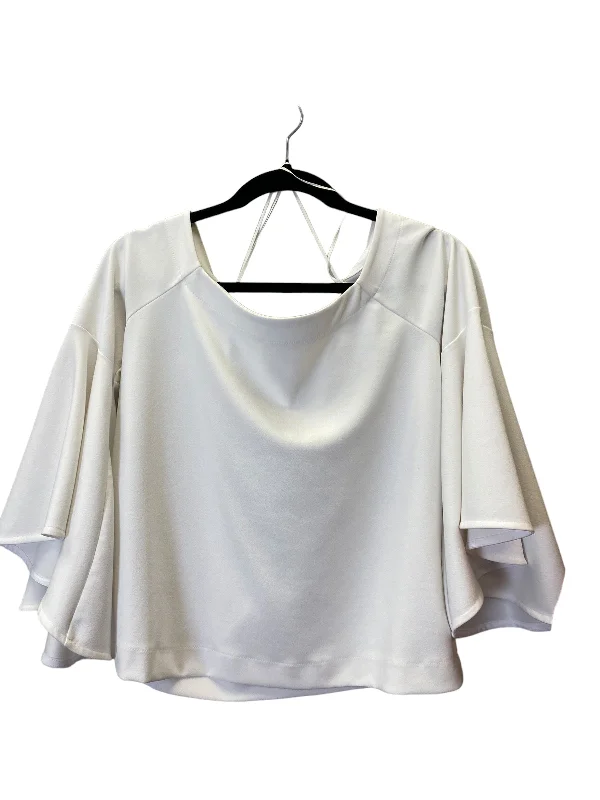 Blouse 3/4 Sleeve By Banana Republic In White, Size: S