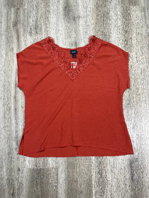 Blouse Short Sleeve By Daytrip In Red, Size: S