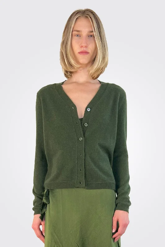 Button Down Cardigan - Utility Green