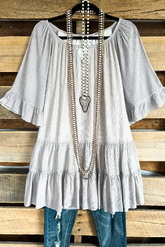 Rare Beauty Tunic - Light Grey