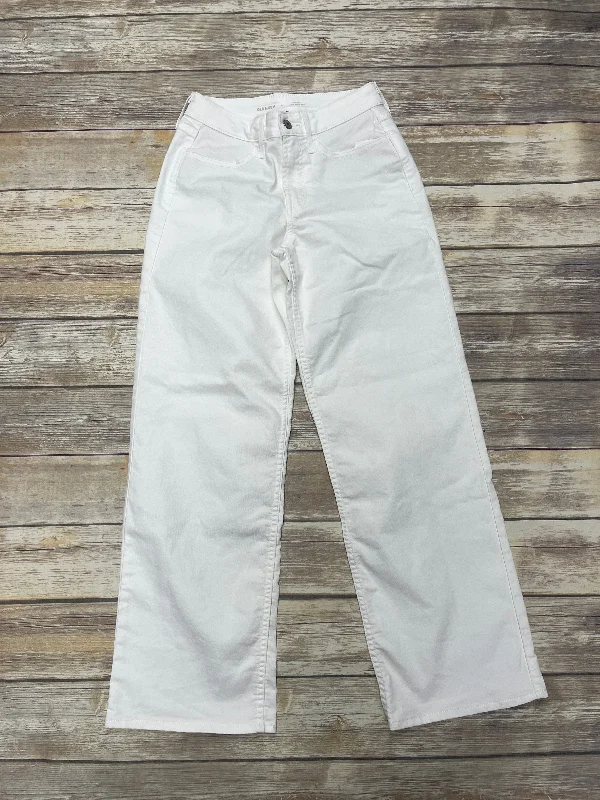 Jeans Wide Leg By Old Navy In White, Size: 4