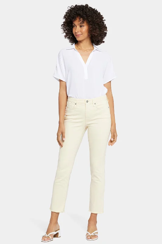 Sheri Slim Ankle Jeans In Petite - Banana Sorbet