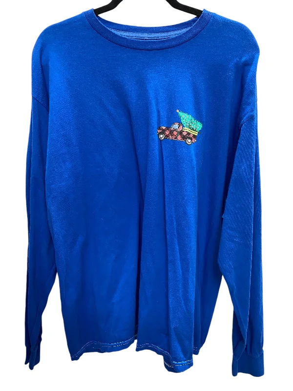 Top Long Sleeve By Clothes Mentor In Blue, Size: Xl