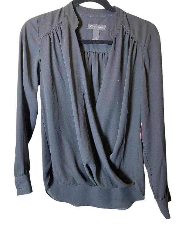 Top Long Sleeve By International Concepts In Black, Size: Xs