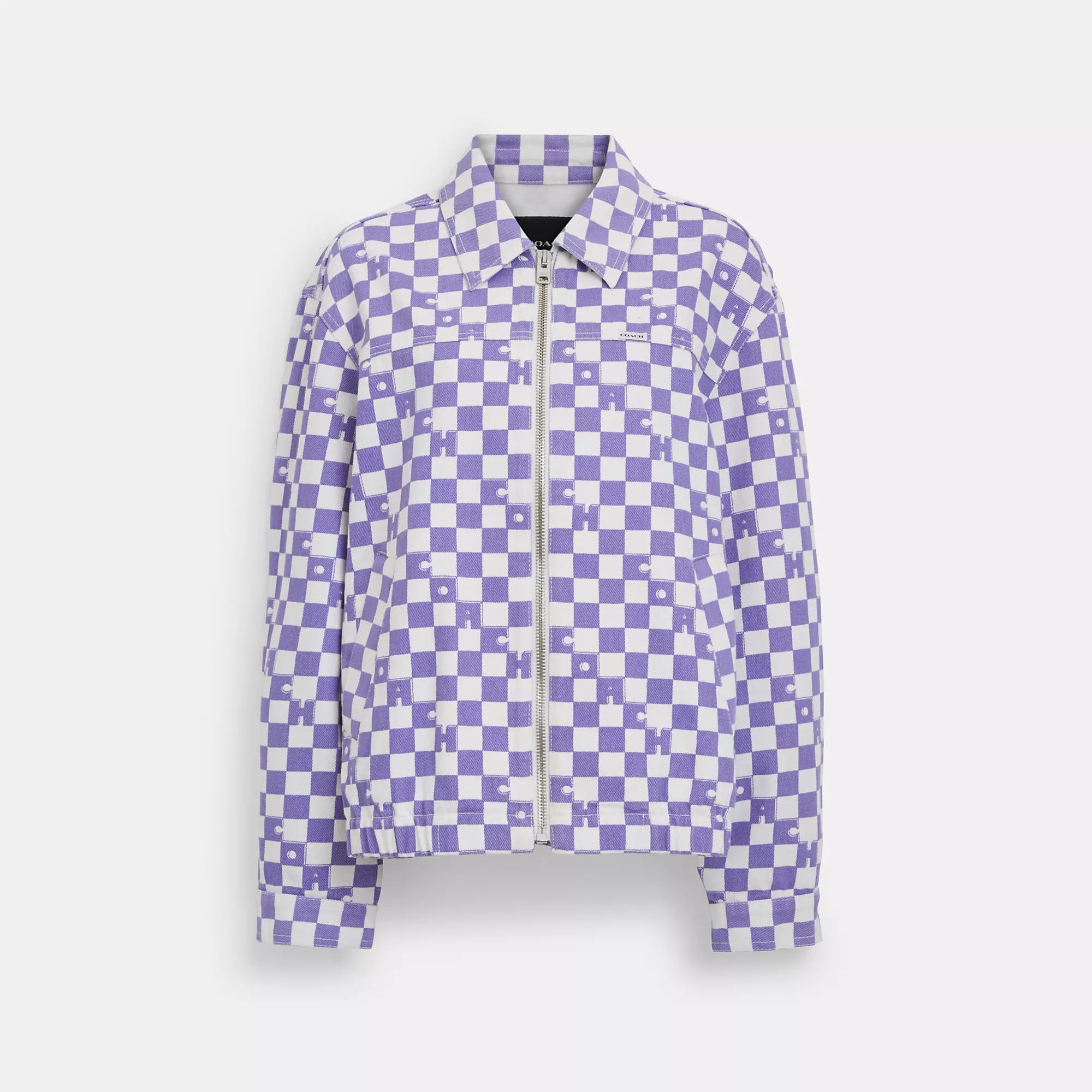 Coach Outlet Checkerboard Denim Jacket