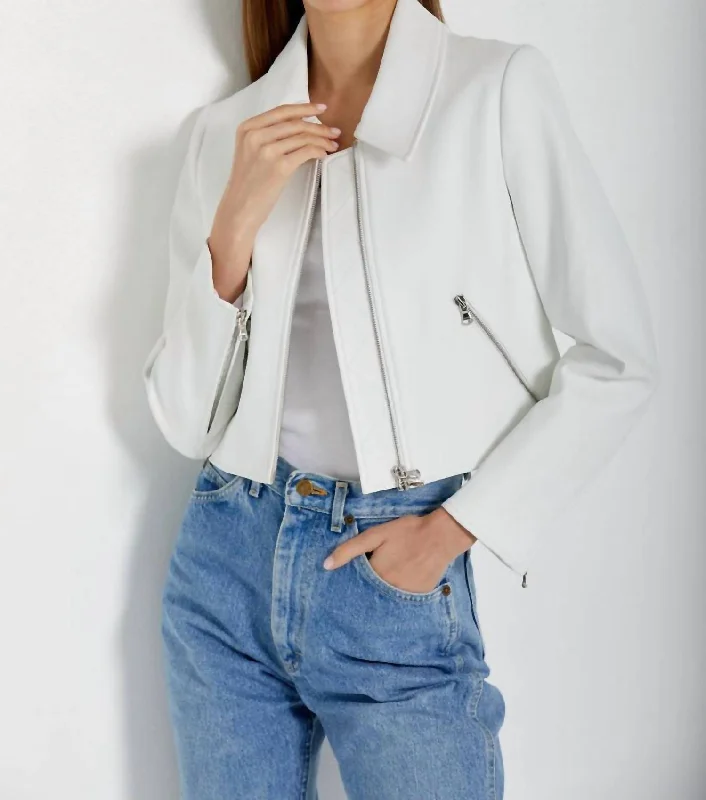 Relaxed Flight Jacket In White