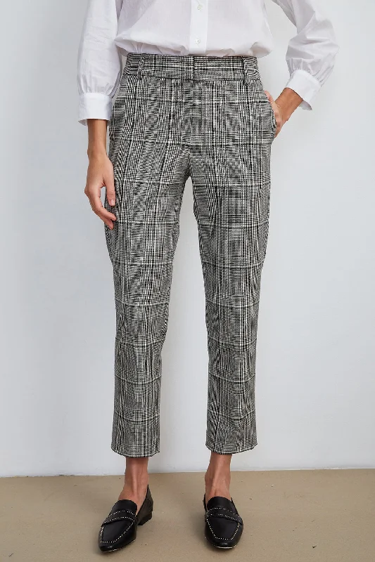 ABIGAIL PLAID STRAIGHT LEG PANT