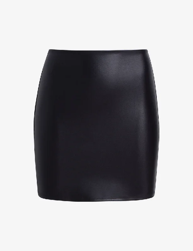 Matte Metallic Micro-Mini Skirt