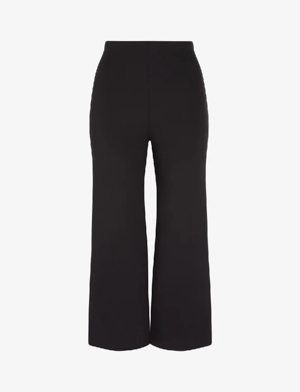 Neoprene Cropped Wide Leg Pant