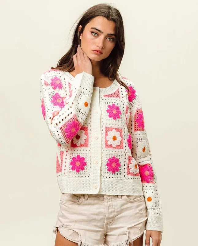 Flower Crochet Lace Cardigan